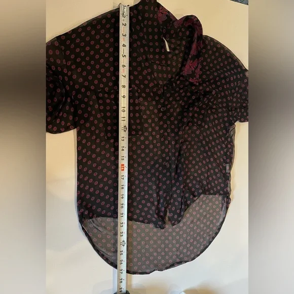 Free People Easy Rider Floral Print Sheer Button-Down Blouse XS - Picture 6 of 8